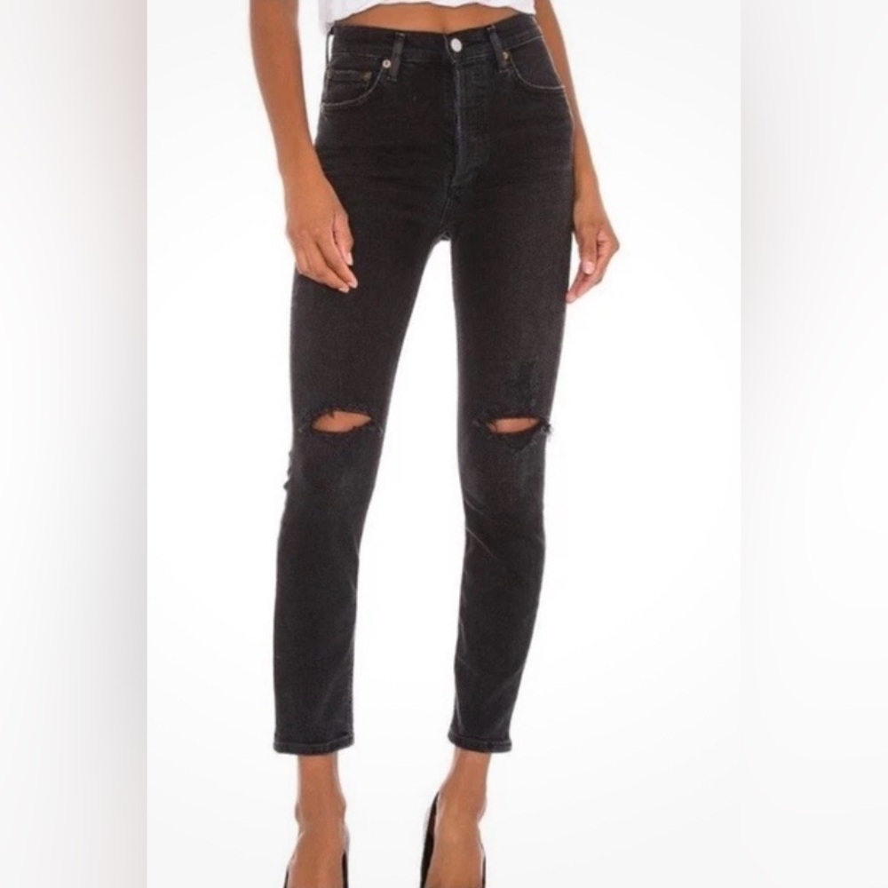 Stylish Black Ripped Women's Jeans